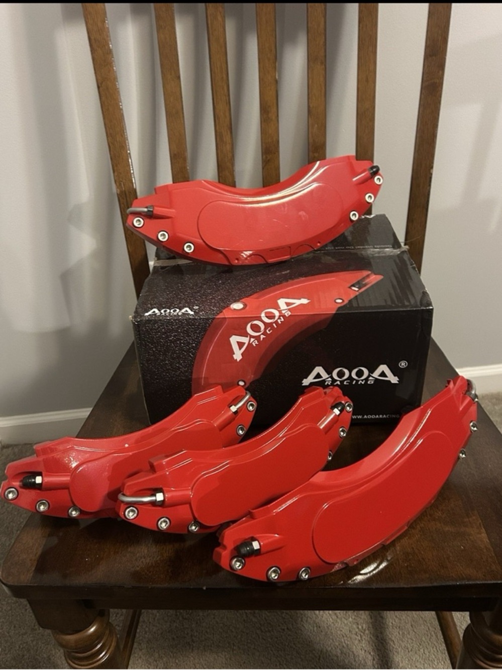 AOOA Caliper Covers Red Aluminum Brake Fit For‎ Ford Ranger 2019-2024
